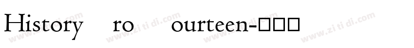 HistoryPro Fourteen字体转换